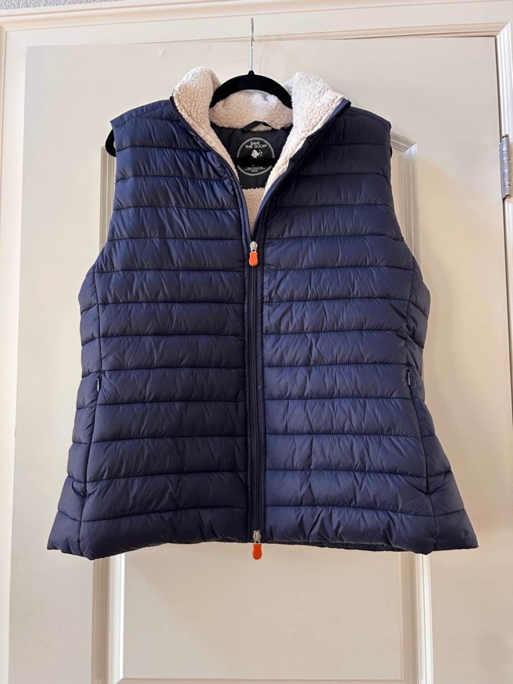 Save the Duck Charlotte Puffer Vest. faux Sherpa lined. Down Alternative. XXL - Picture 1 of 12